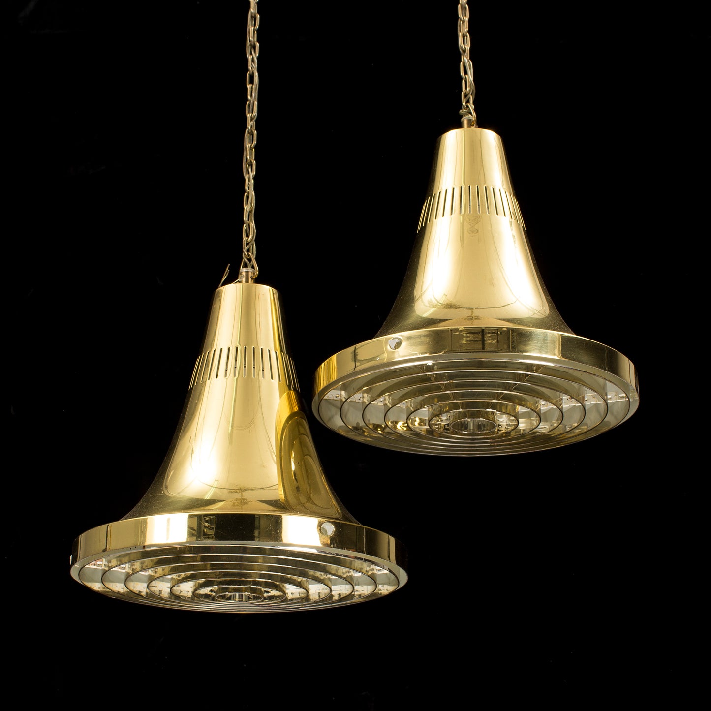 Brass Ceiling Lamp by Hans Agne Jakobsson for Markaryd Sweden, 1960