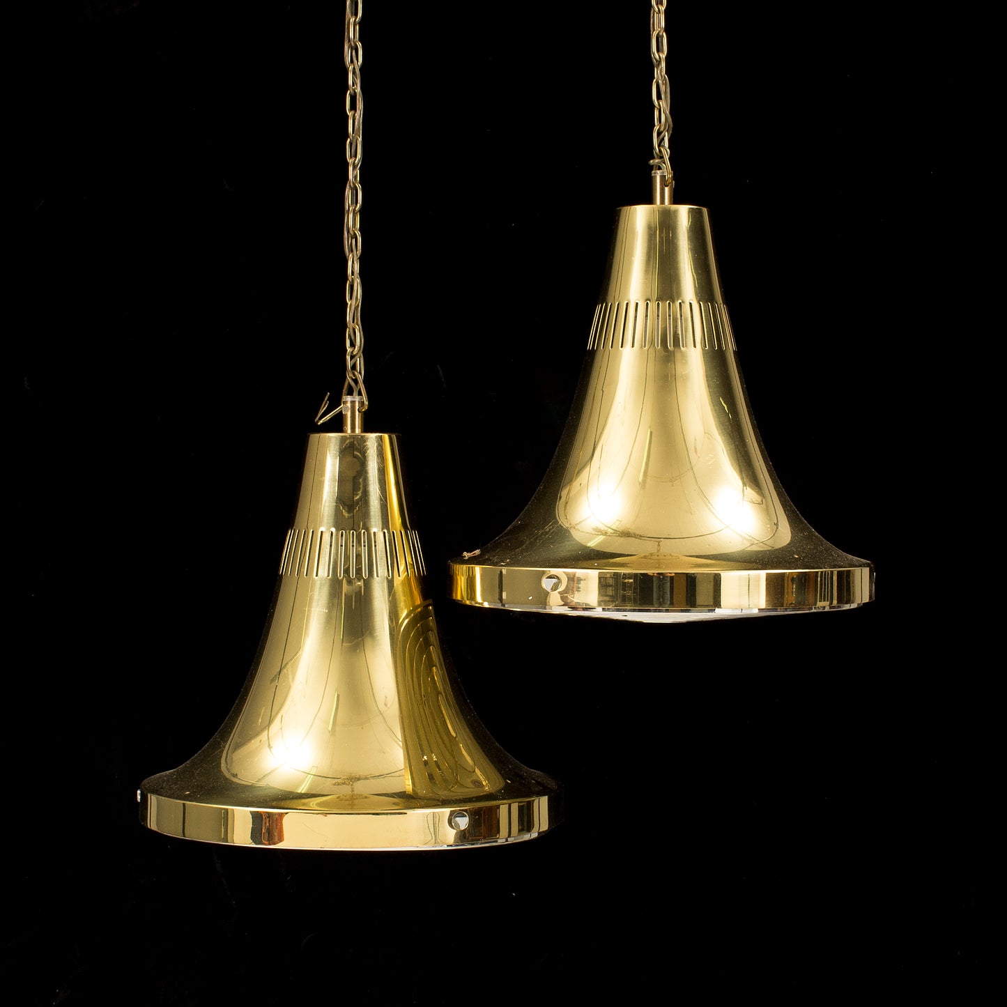 Brass Ceiling Lamp by Hans Agne Jakobsson for Markaryd Sweden, 1960