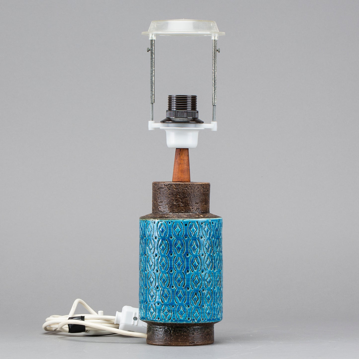 Unique Aldo Lundi Ceramic Lamp by Bitossi Italy 1960s Signed