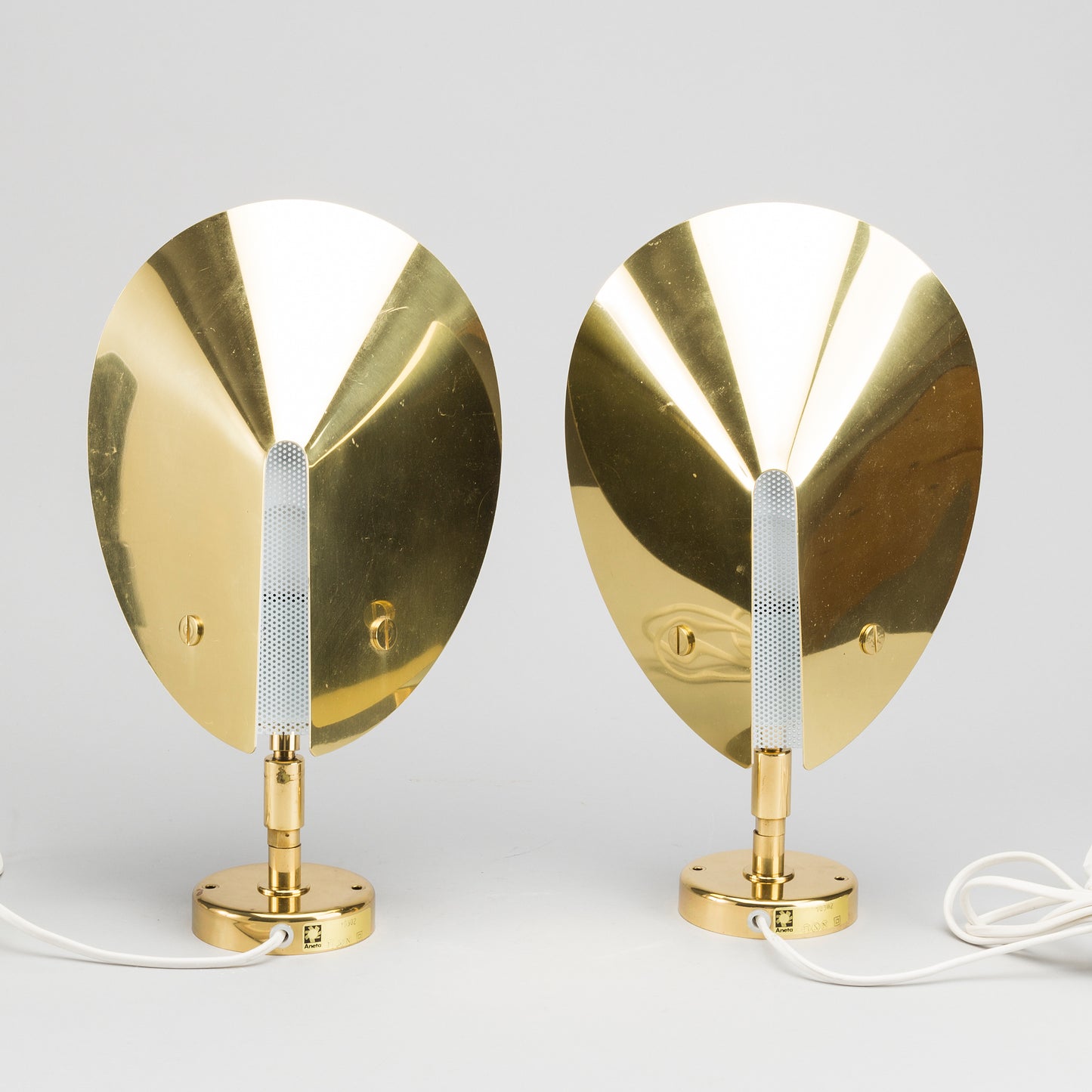 Aneta wall lights brass Sweden 1970