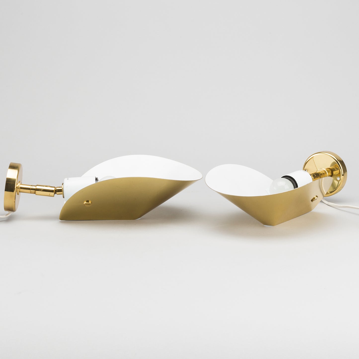 Aneta wall lights brass Sweden 1970