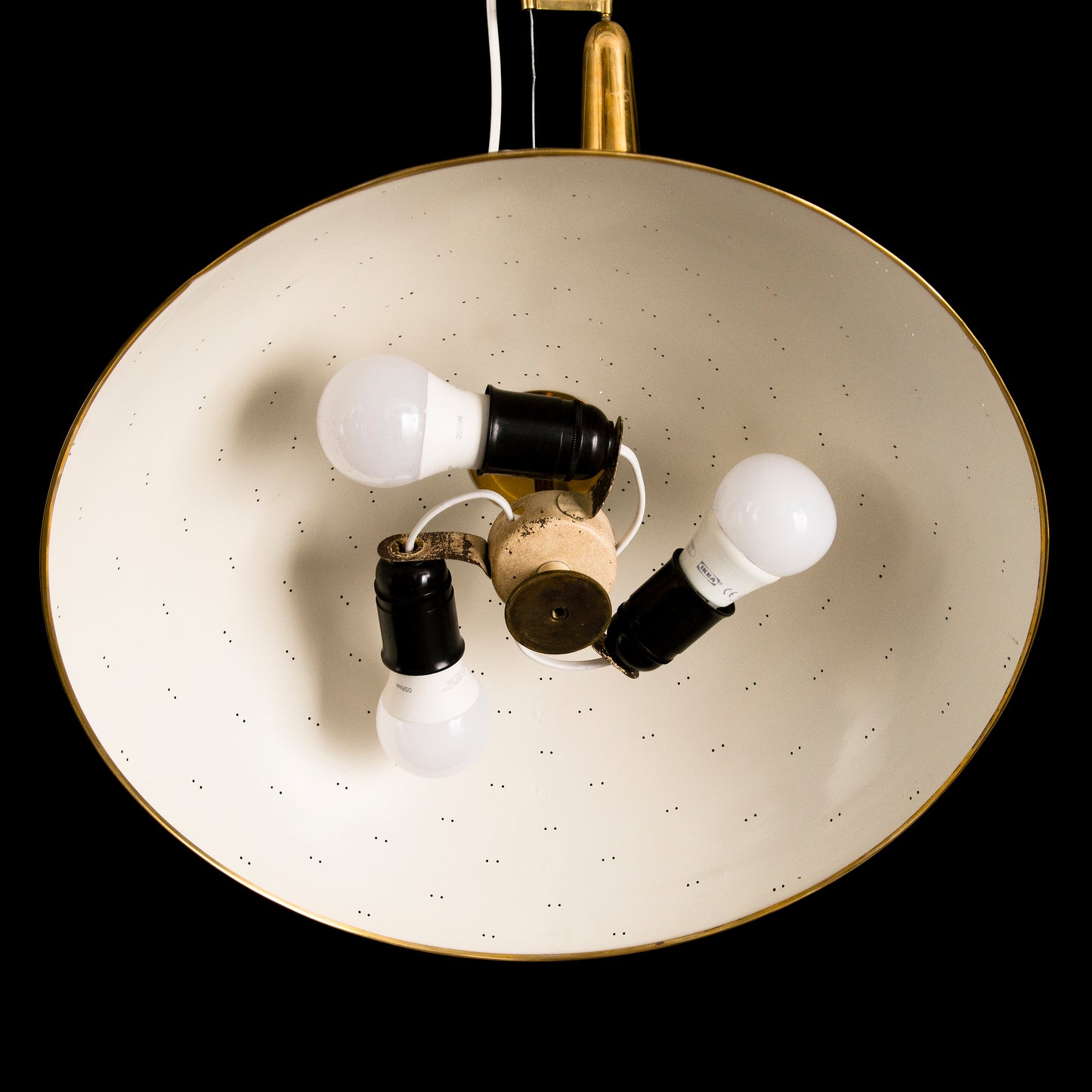 Paavo Tynell Brass Pendant Light Mod 1965 with Adjustable Counterweight