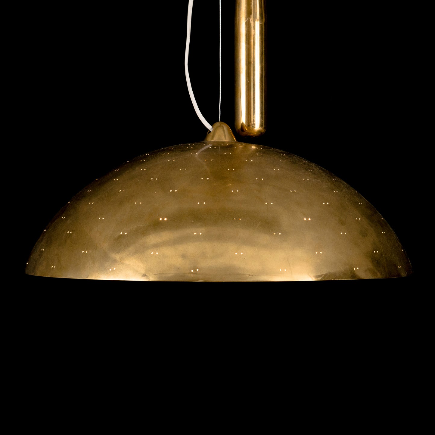 Paavo Tynell Brass Pendant Light Mod 1965 with Adjustable Counterweight
