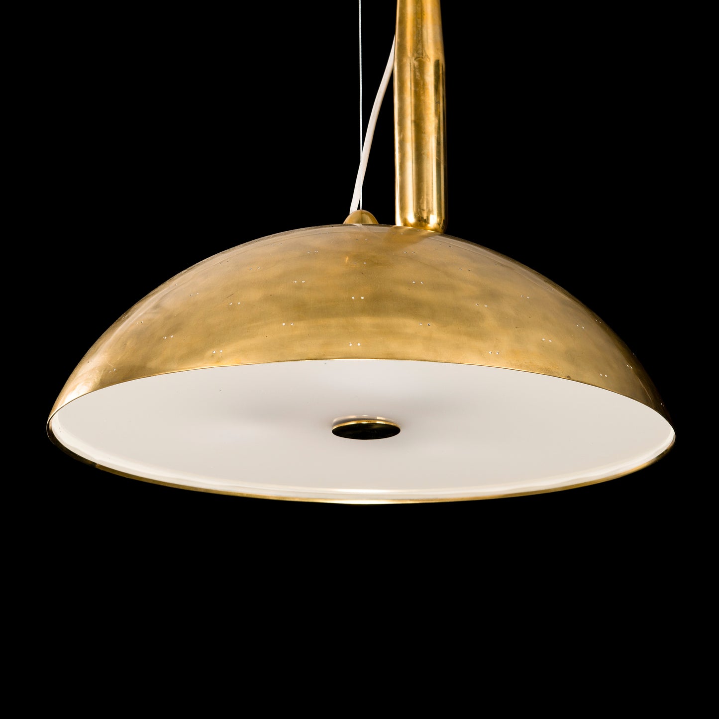 Paavo Tynell Brass Pendant Light Mod 1965 with Adjustable Counterweight