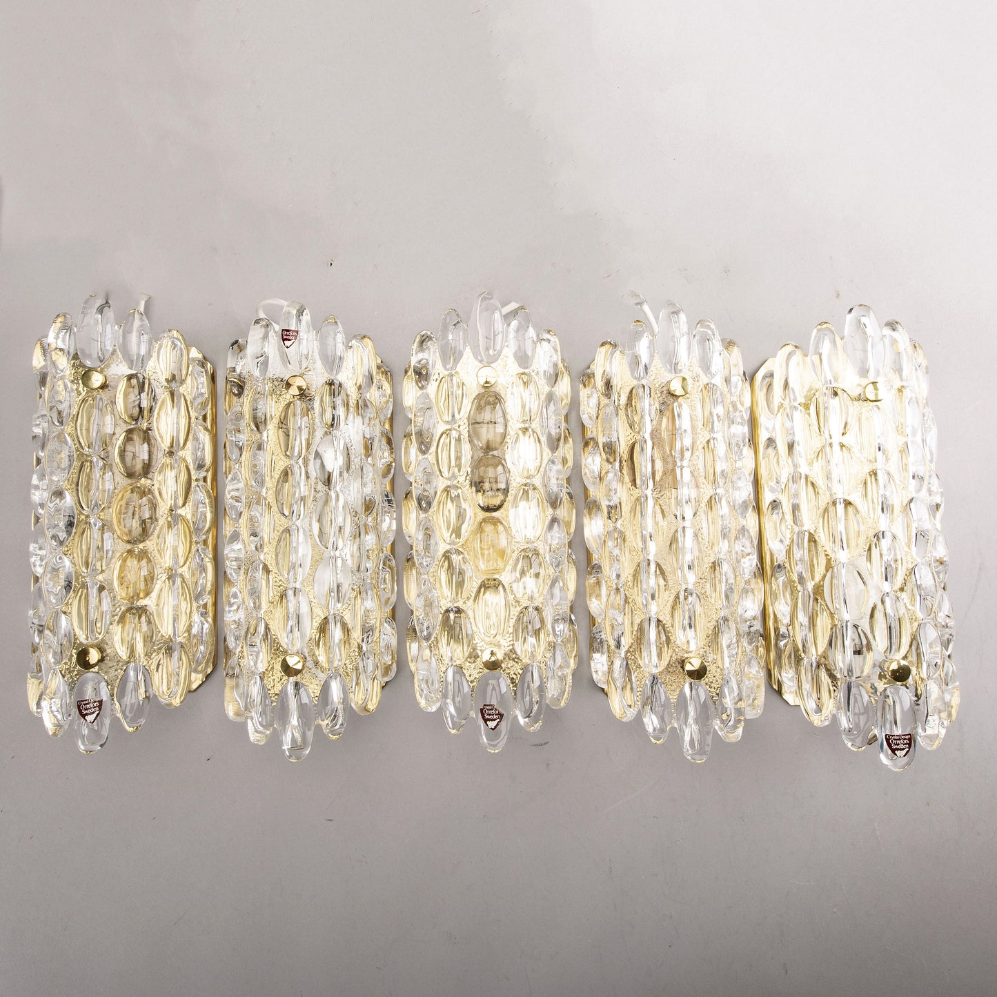Carl Fagerlund sconces for Orrefors Sweden 1960