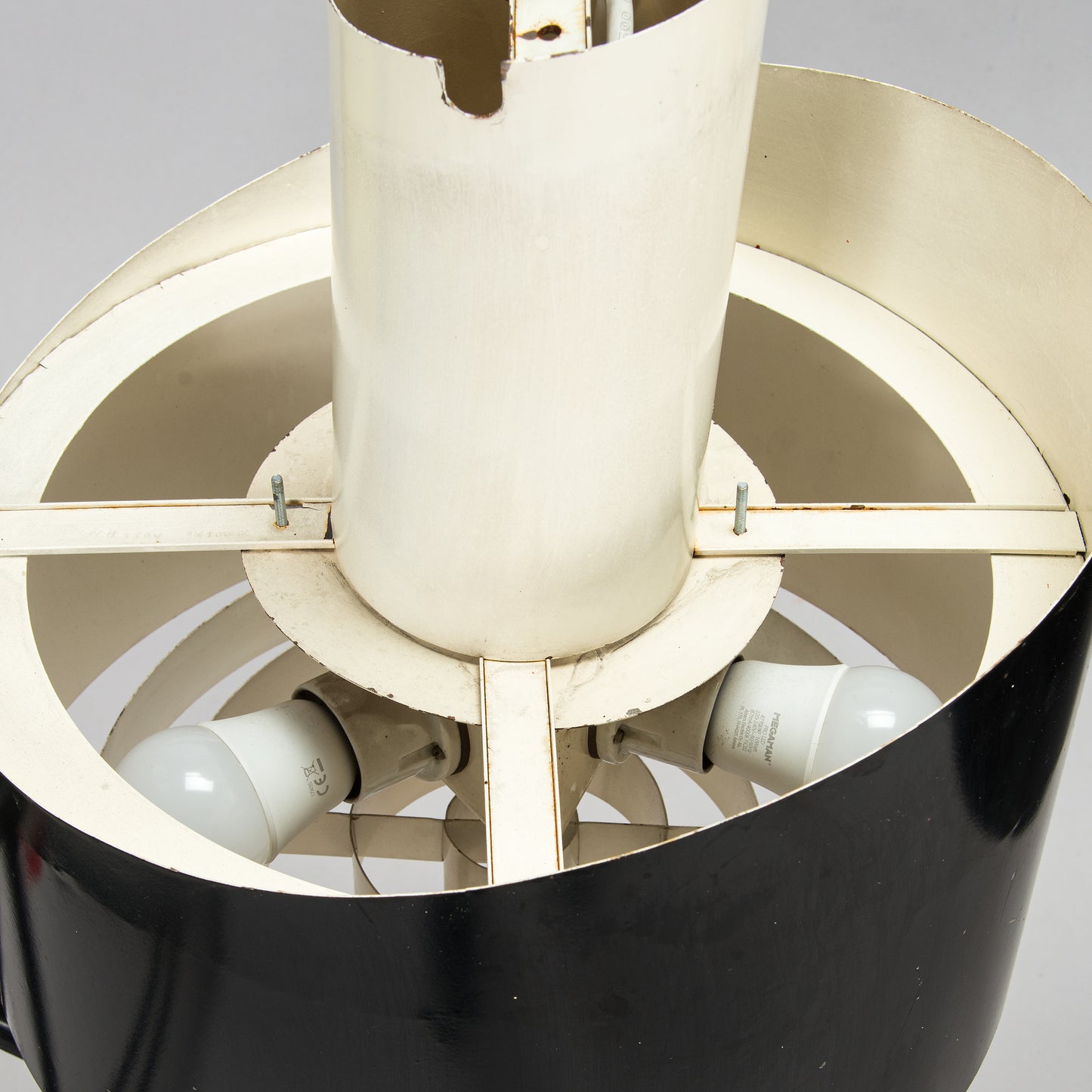 Oversized Metal Ceiling Light by Laaksonen & Poika, Finland, 1960