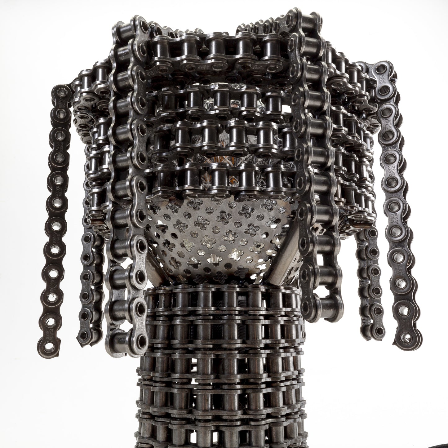 Unique Metal Chain Table Lamp, Sweden, 2000s