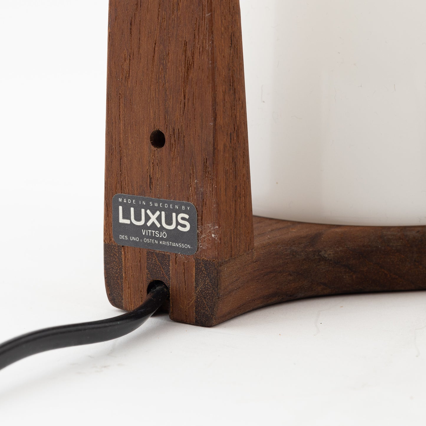 Uno & Östen Kristiansson 2 Teak Sconces for Luxus Sweden 1960