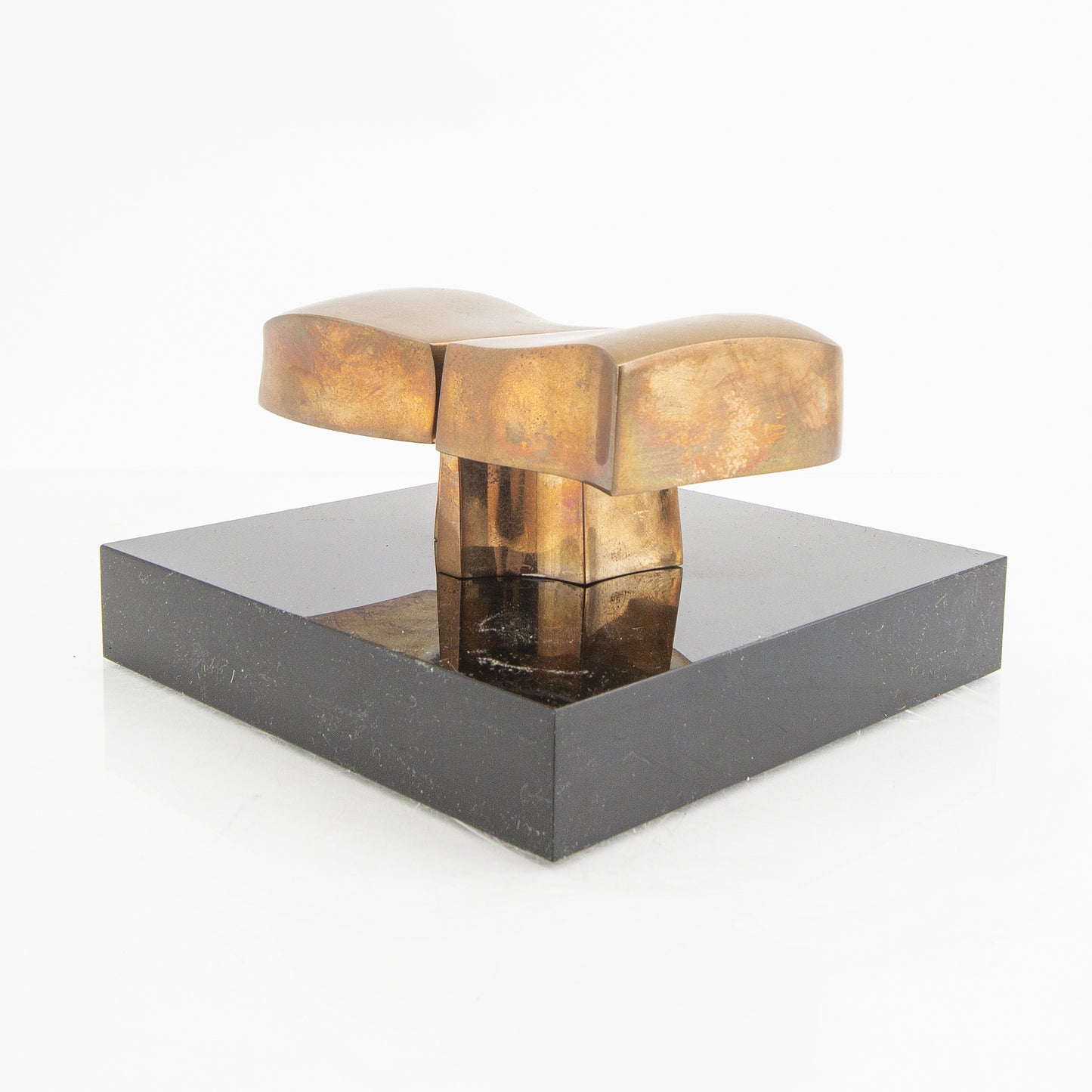 Jose Luis Sanchez Solid Bronze Sculpture Spain 1970 Signed