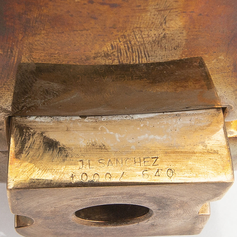 Bronze Sculpture by Jose Luis Sanchez on Plexiglass Stand Spain 1970 Signed