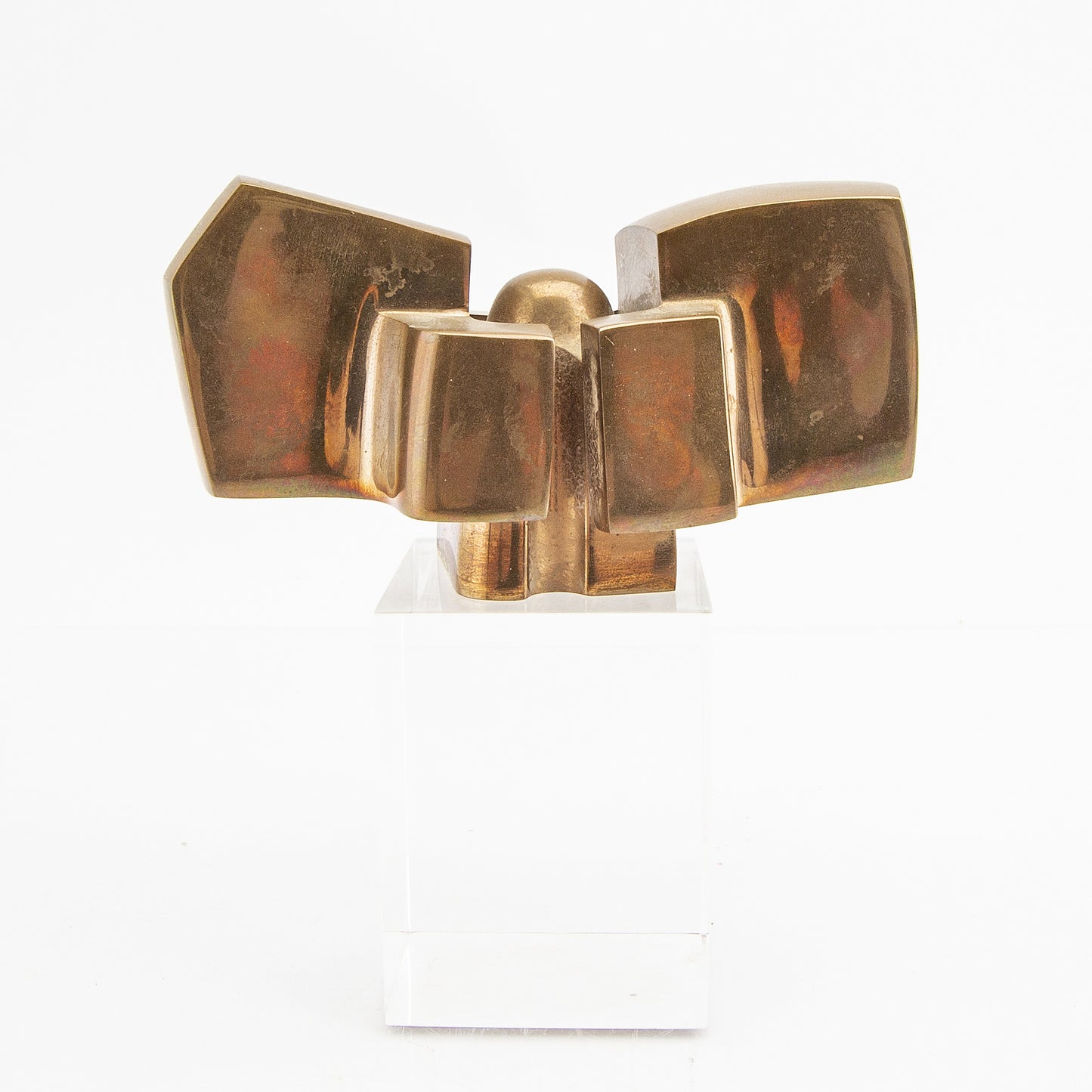 Bronze Sculpture by Jose Luis Sanchez on Plexiglass Stand Spain 1970 Signed