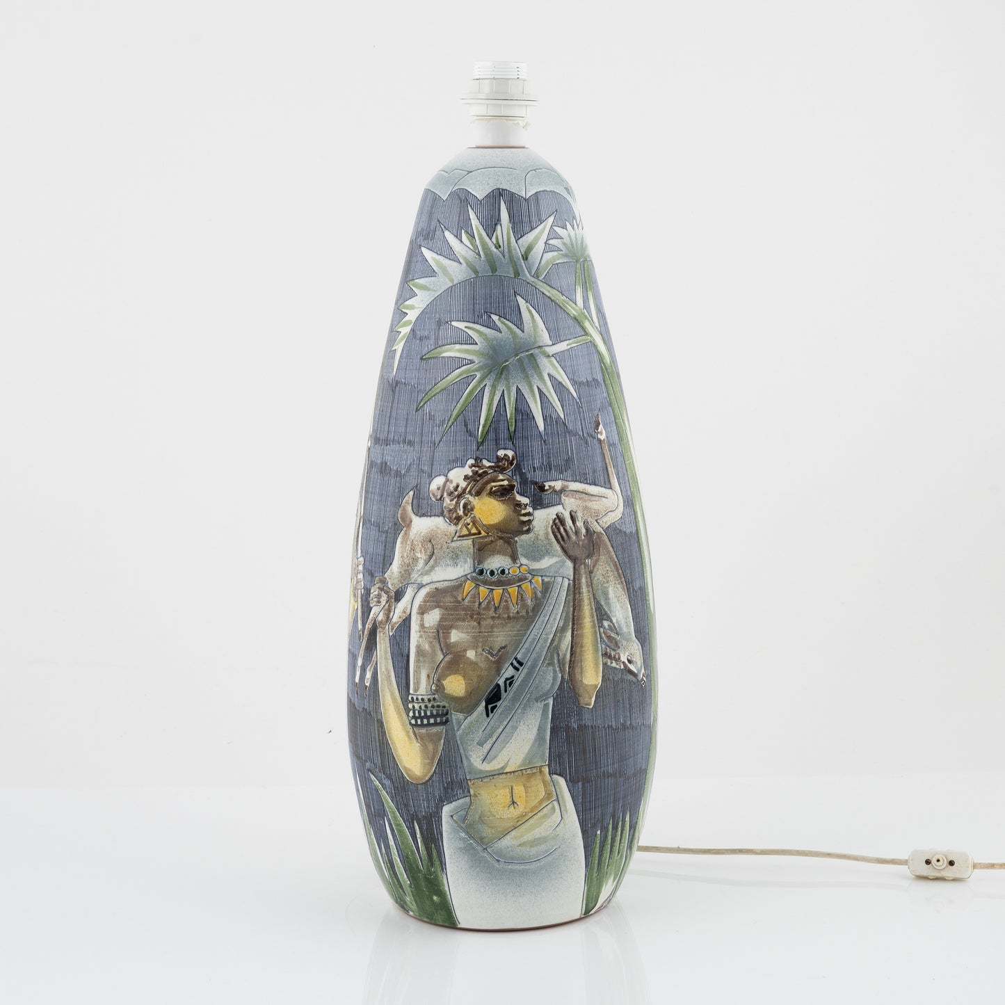 Marian Zawadski lamp Tiglmans ceramic Sweden 1962 Signed