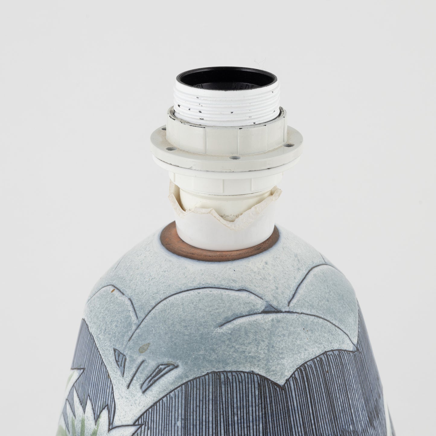 Marian Zawadski lamp Tiglmans ceramic Sweden 1962 Signed
