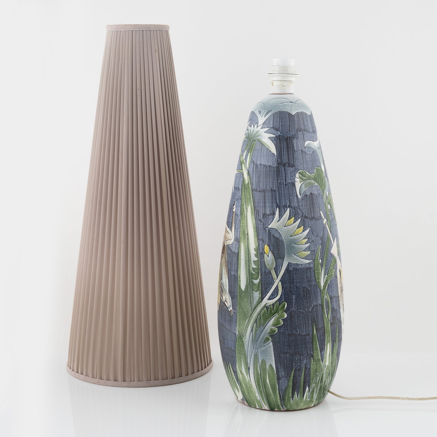 Marian Zawadski lamp Tiglmans ceramic Sweden 1962 Signed