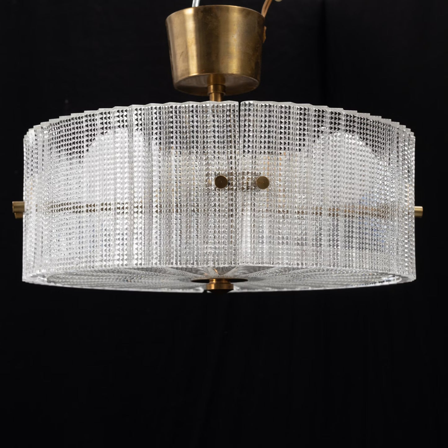 Carl Fagerlund celling lamp for Orrefors Sweden 1960 Labelled
