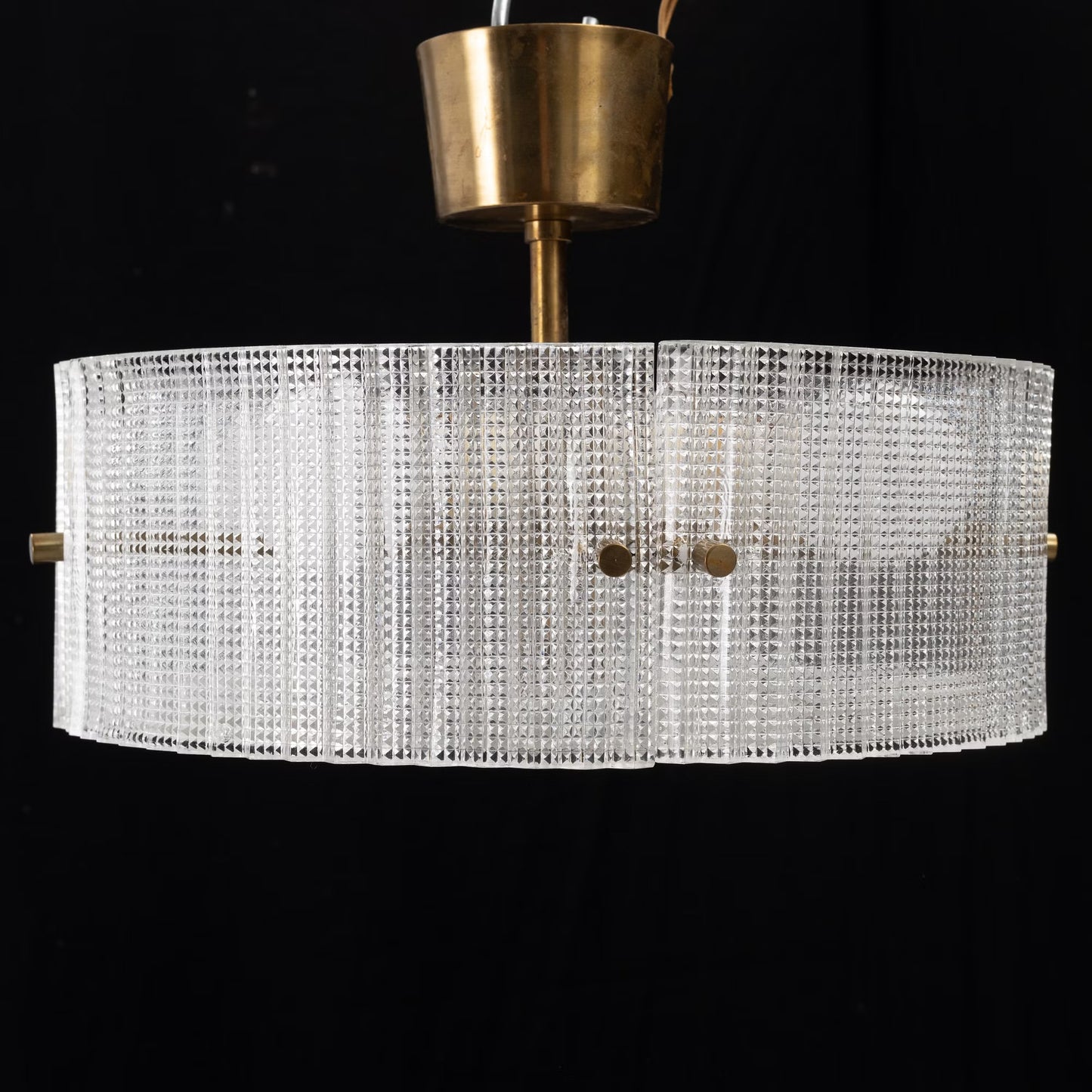 Carl Fagerlund celling lamp for Orrefors Sweden 1960 Labelled