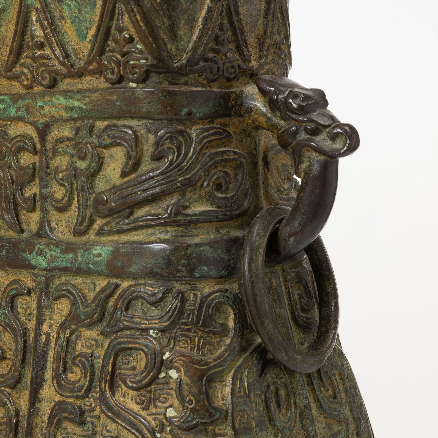 Billy Haines style Table Lamp in bronze "vert de gris" patina 1960s