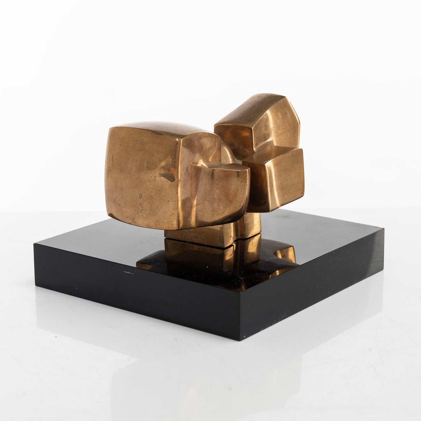 Jose Luis Sanchez Solid Bronze Sculpture Spain 1970 Signed