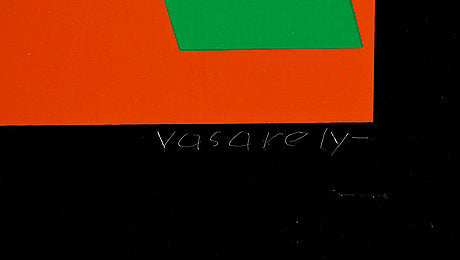 Multiple on Metal by Victor Vasarely Geometric Composition Signed, France, 1980