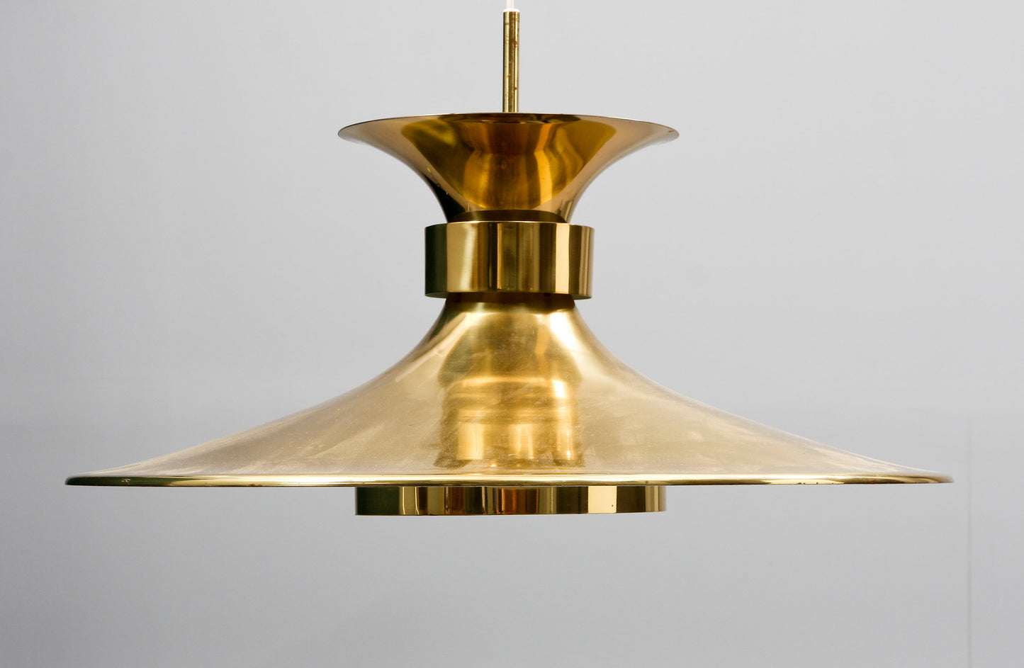 Borens Boras Large Pendant Light in Brass Sweden, 1960