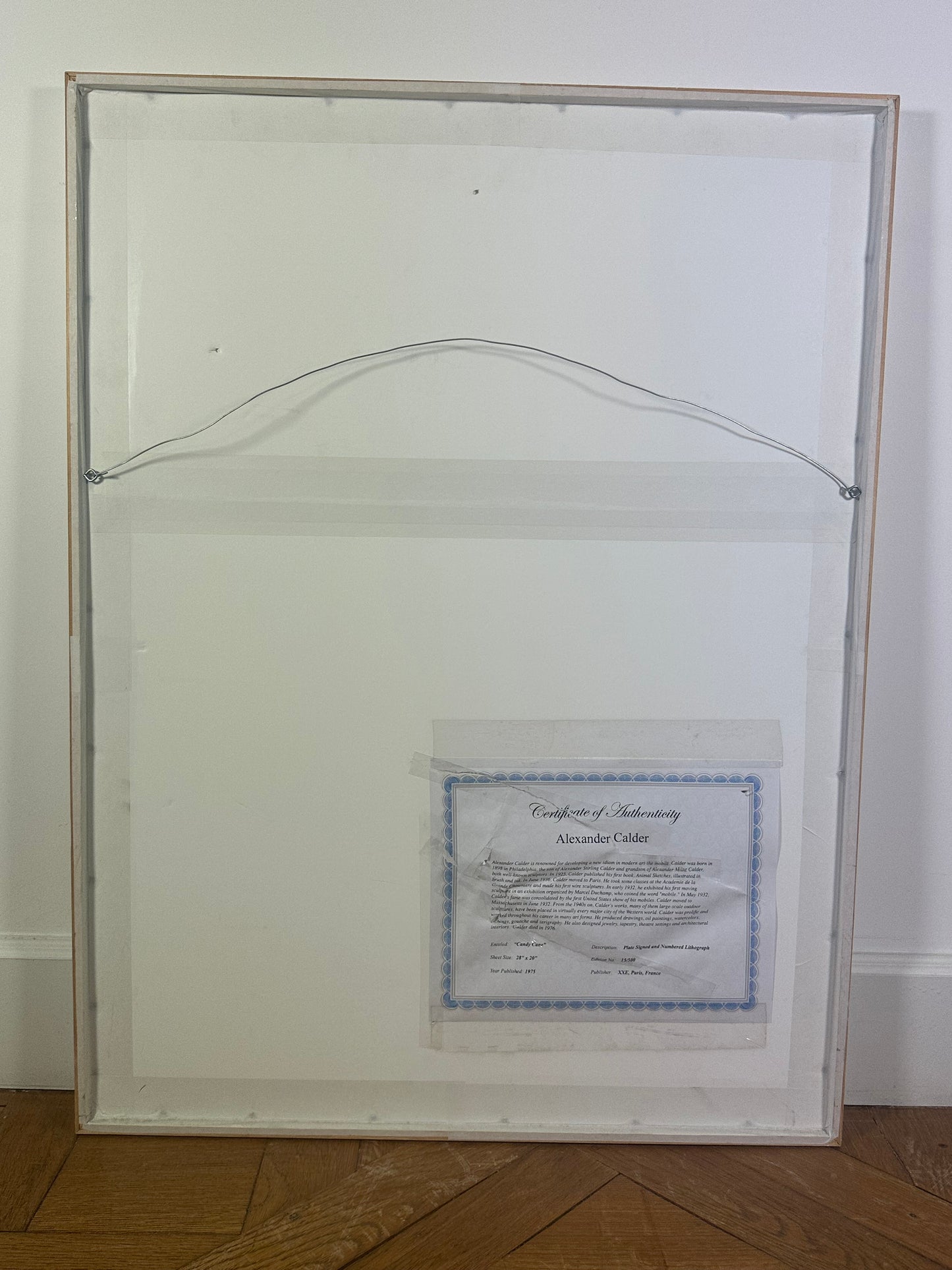Alexander Calder, print signed and numbered with certificate dated 1975