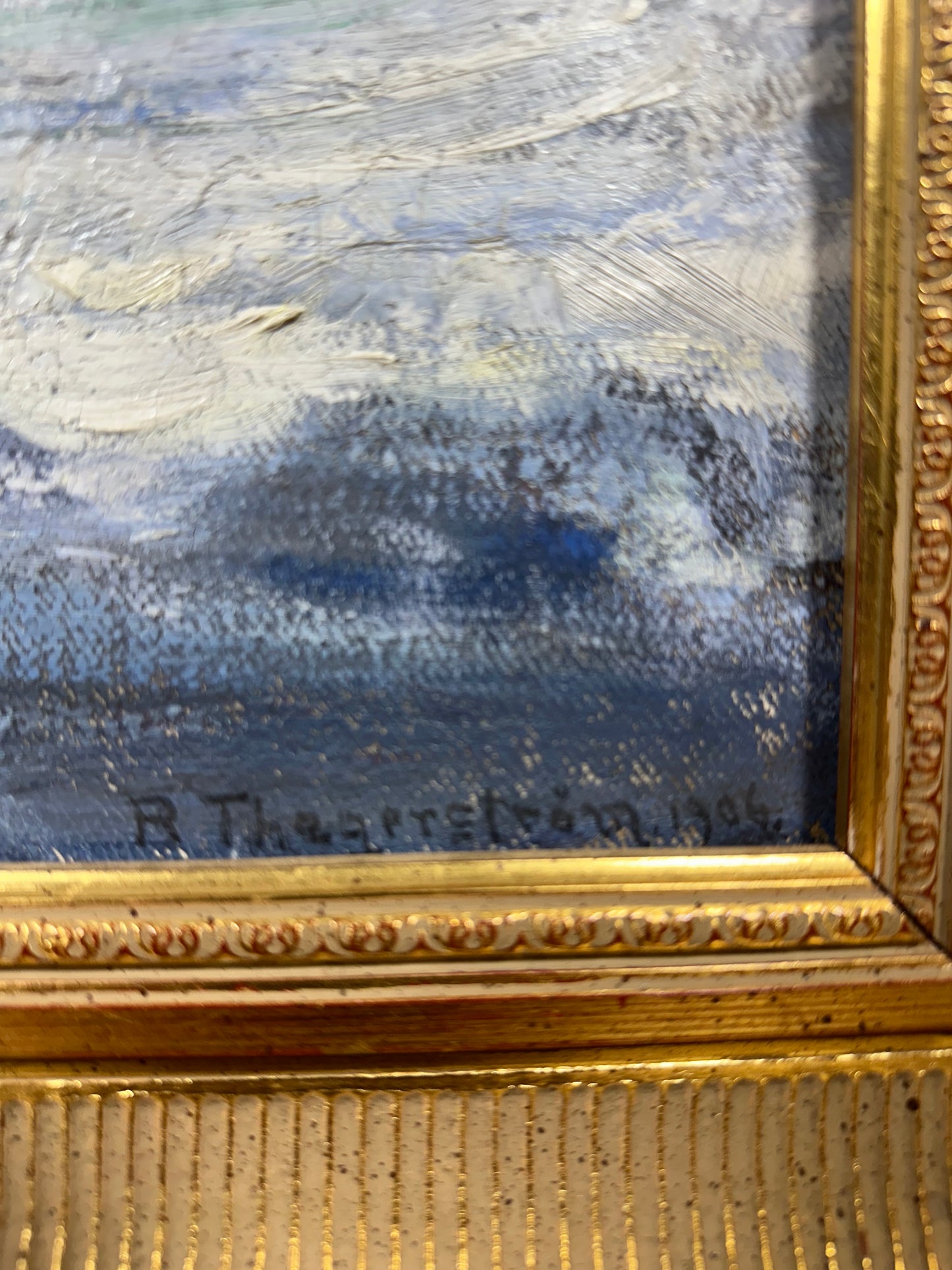 Robert Thegerström Painting oil on canvas signed and dated 1906