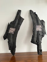 Pair of Wall Lights Cast Bronze and Amethyst, France, 1970