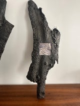 Pair of Wall Lights Cast Bronze and Amethyst, France, 1970