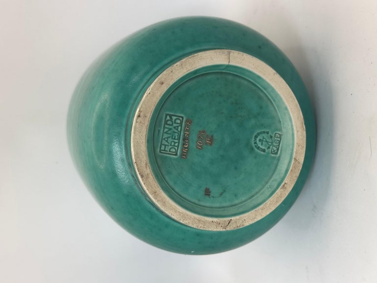 Wilhelm Kage vase 'Argenta' for Gustavsberg Sweden 1930 Signed