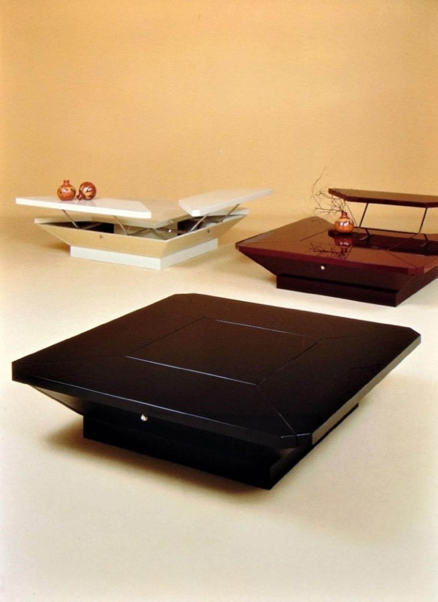 Maison Jansen Iconic table model "Petales" in Black Lacquer France 1970