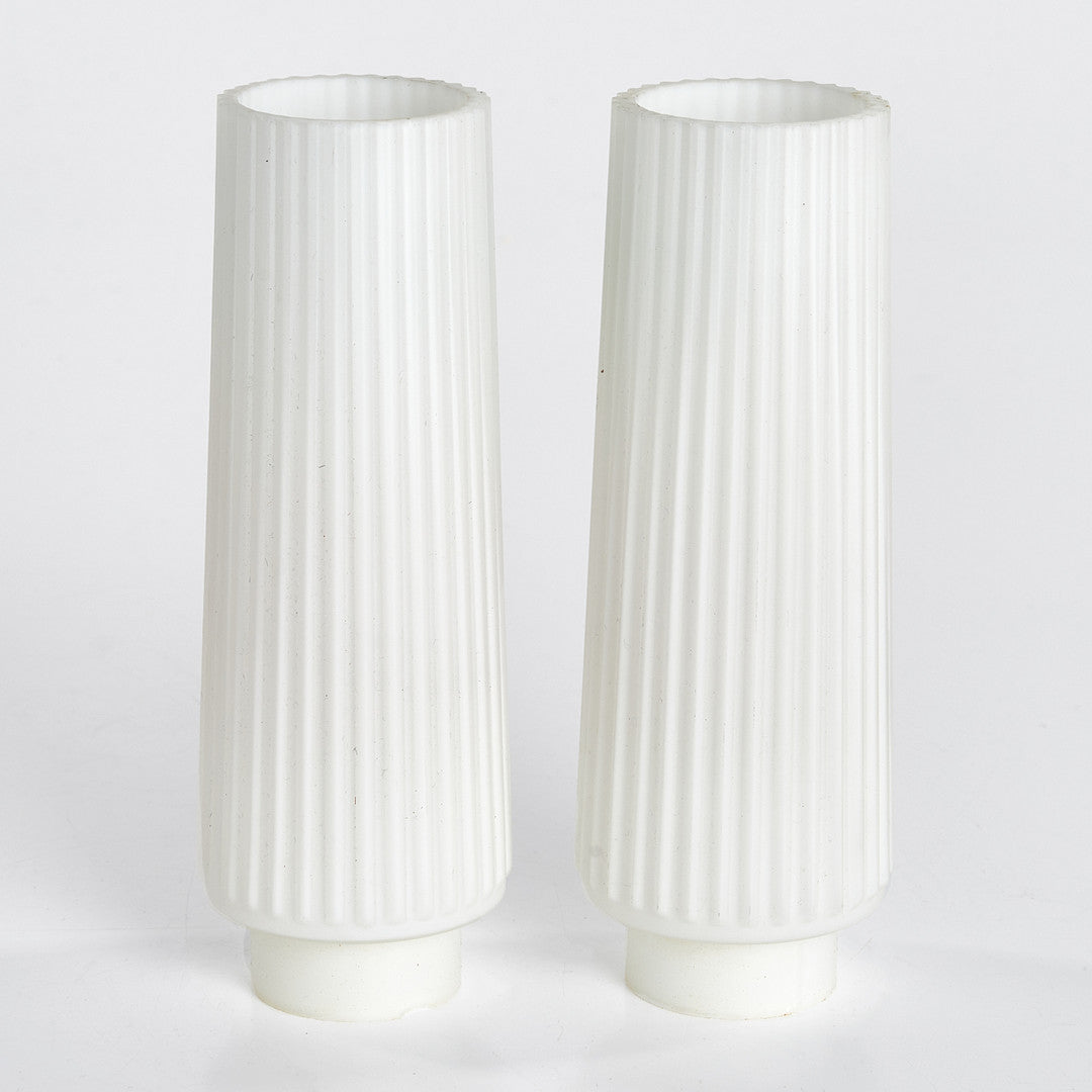 Sconces Teak and Glass anonymous pair Sweden 1960