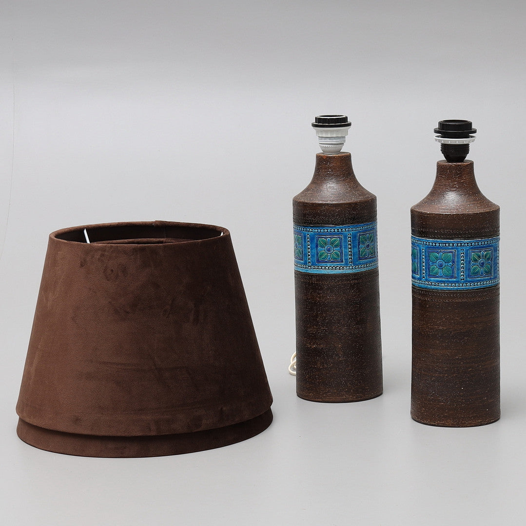 Aldo Londi lamps for Bitossi a pair in ceramic Italy 1970