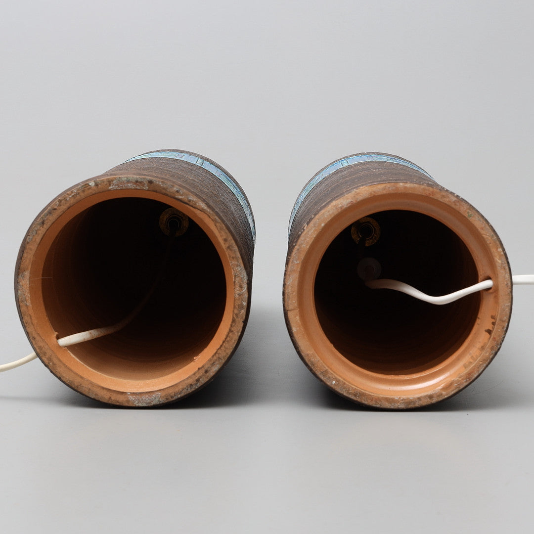 Aldo Londi lamps for Bitossi a pair in ceramic Italy 1970