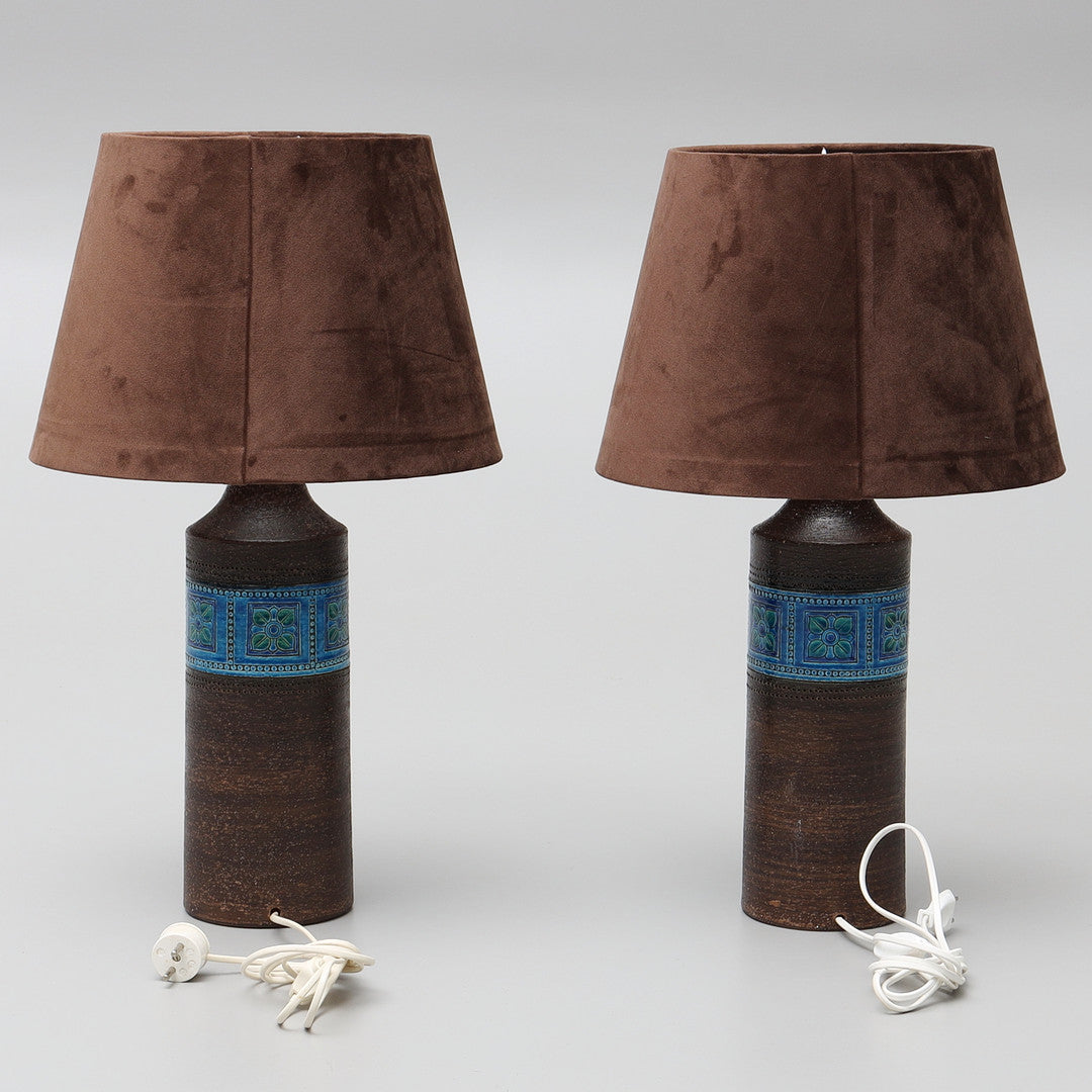 Aldo Londi lamps for Bitossi a pair in ceramic Italy 1970