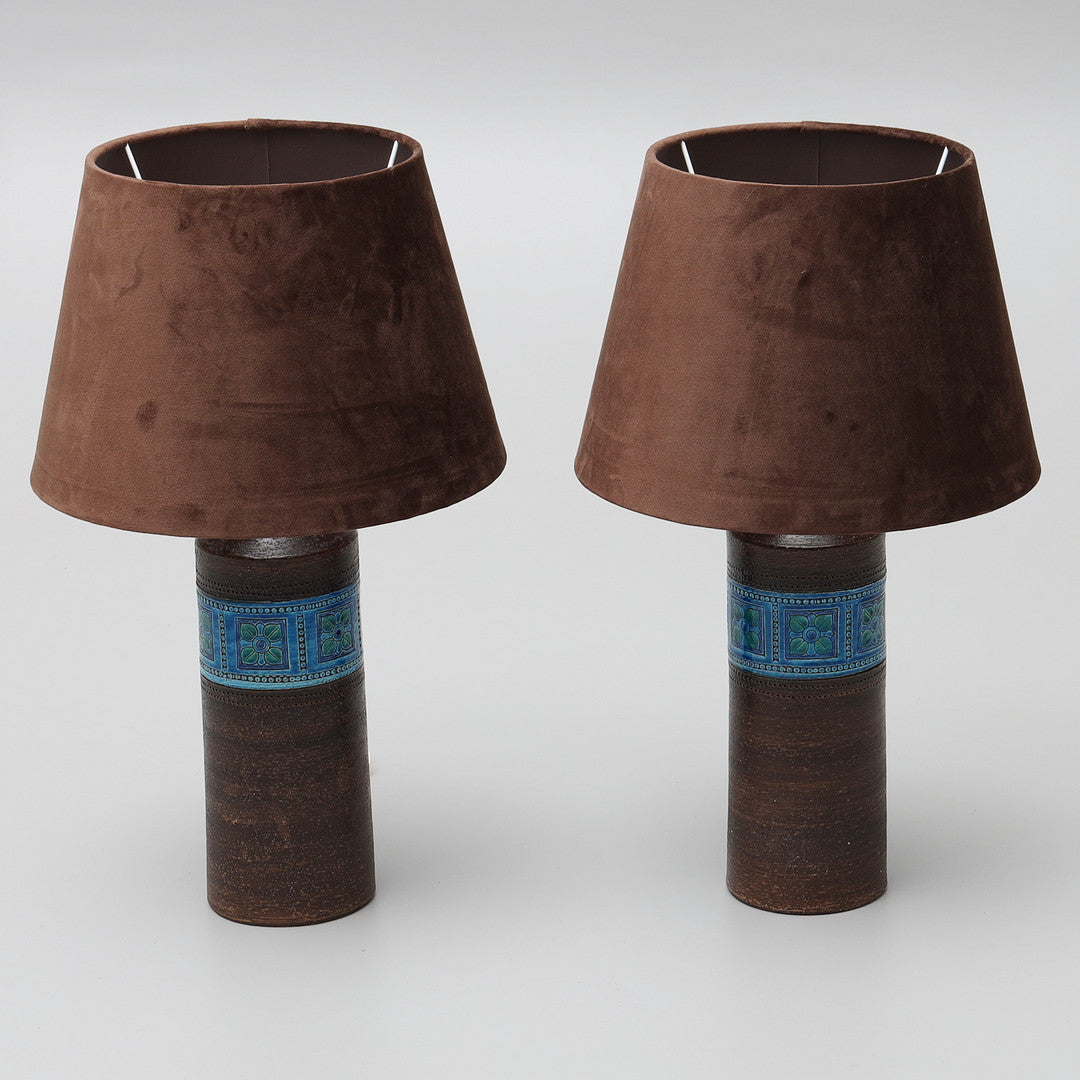 Aldo Londi lamps for Bitossi a pair in ceramic Italy 1970