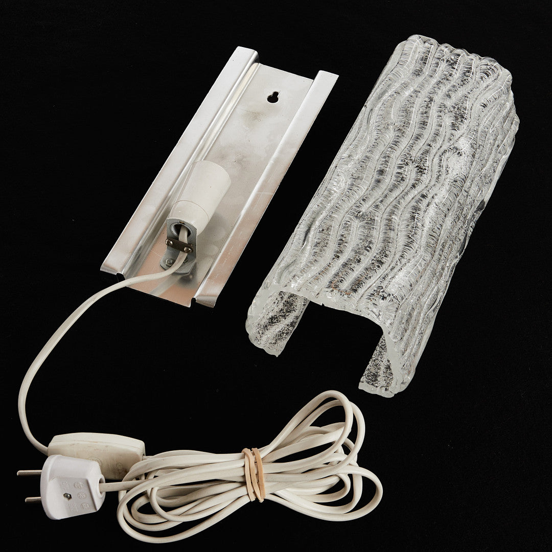 Glass wall light by Orrefors Sweden 1960