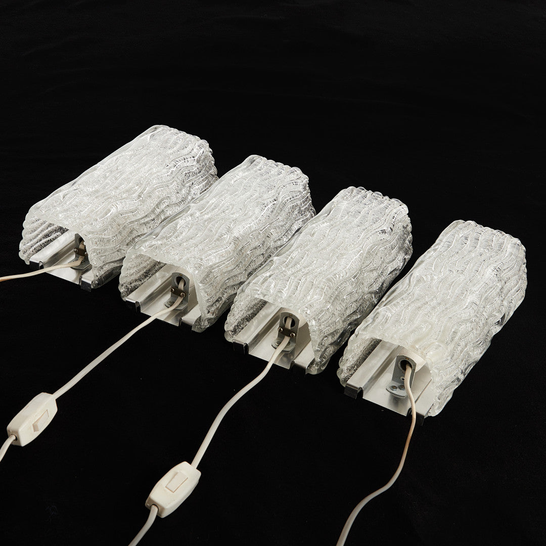 Glass wall light by Orrefors Sweden 1960
