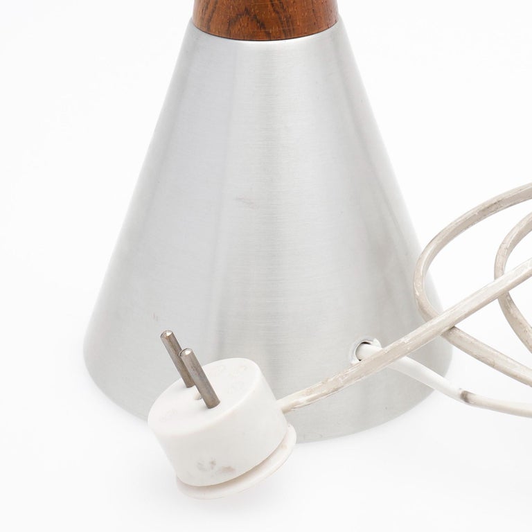 Table lamps by Bergboms Belysning a pair teak /metal sweden 1970