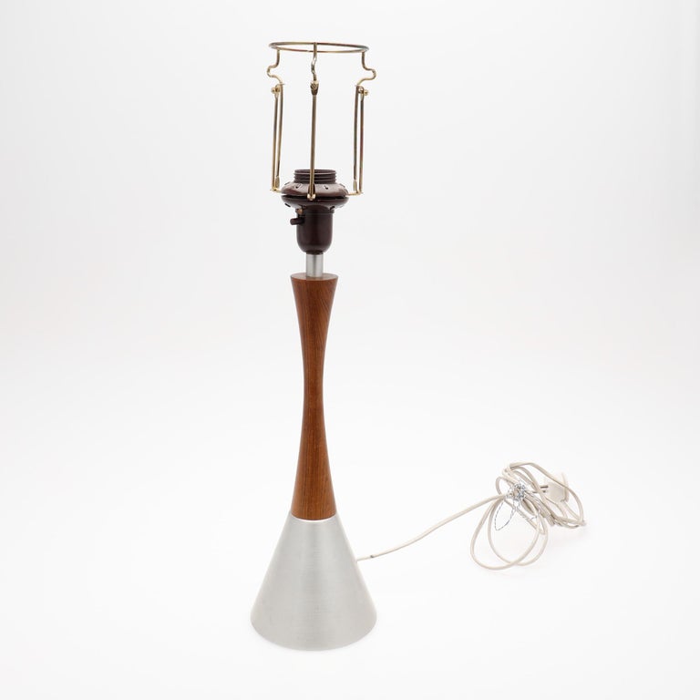 Table lamps by Bergboms Belysning a pair teak /metal sweden 1970