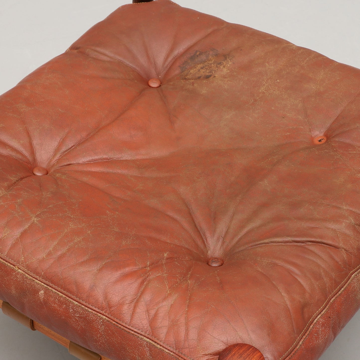 Eric Merthen Amiral Armchair with Pouf Rosewood Ire Möbler, Sweden 1960