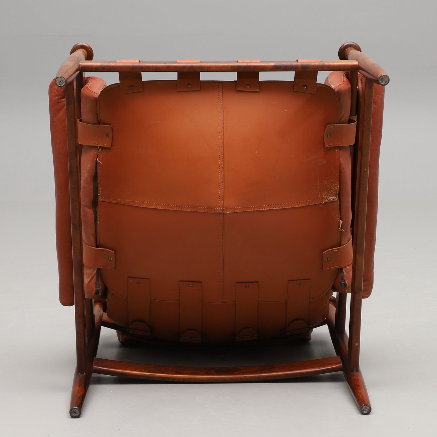 Eric Merthen Amiral Armchair with Pouf Rosewood Ire Möbler, Sweden 1960