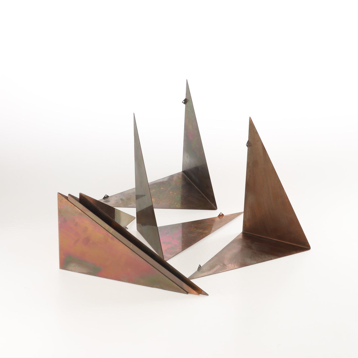 Poul Cadovius Shelves Set of 6 Copper " Butterfly" Denmark, 1950