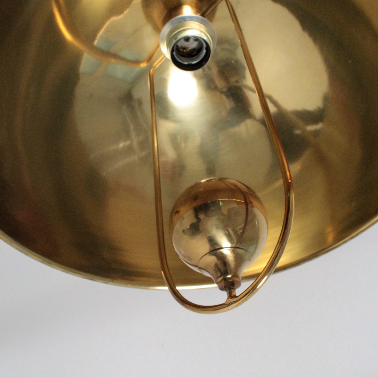 Florian Schulz Pendant Brass with Weight Light, Germany, 1970