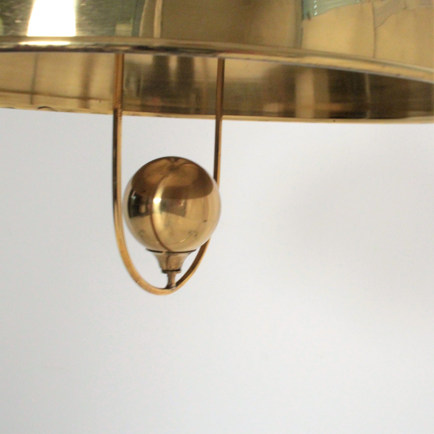 Florian Schulz Pendant Brass with Weight Light, Germany, 1970