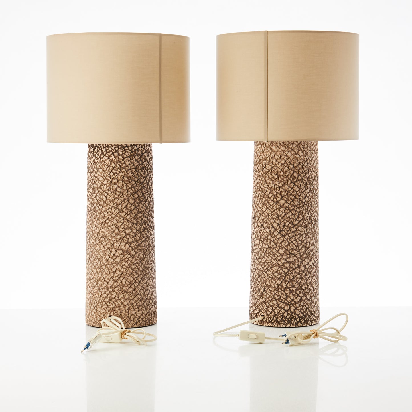 Table Lamps a pair in carved marble Anonymous, Italy, 1970