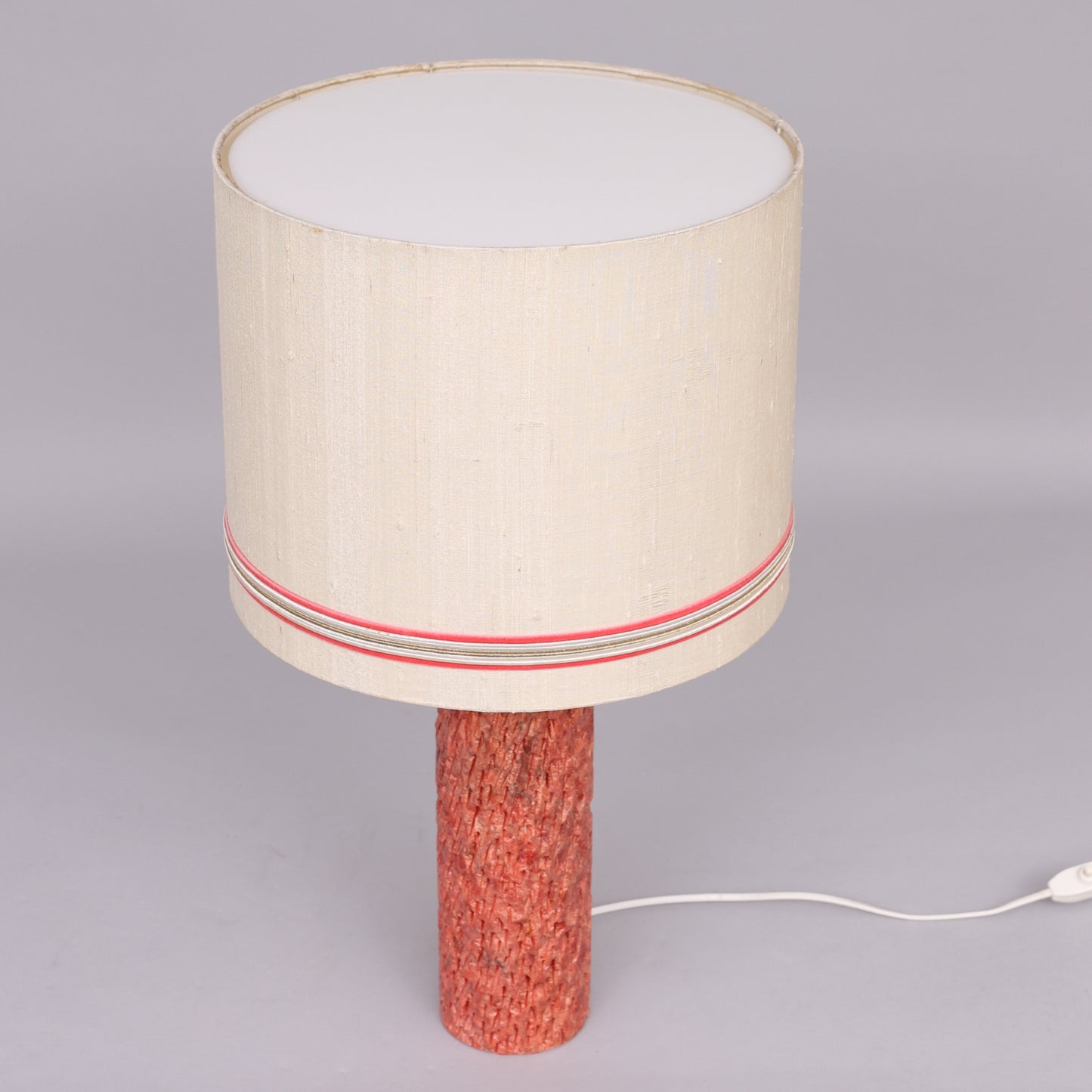 Pink Marble Table Lamp Texture Hand Sculpted Anonymous, Italy, 1950