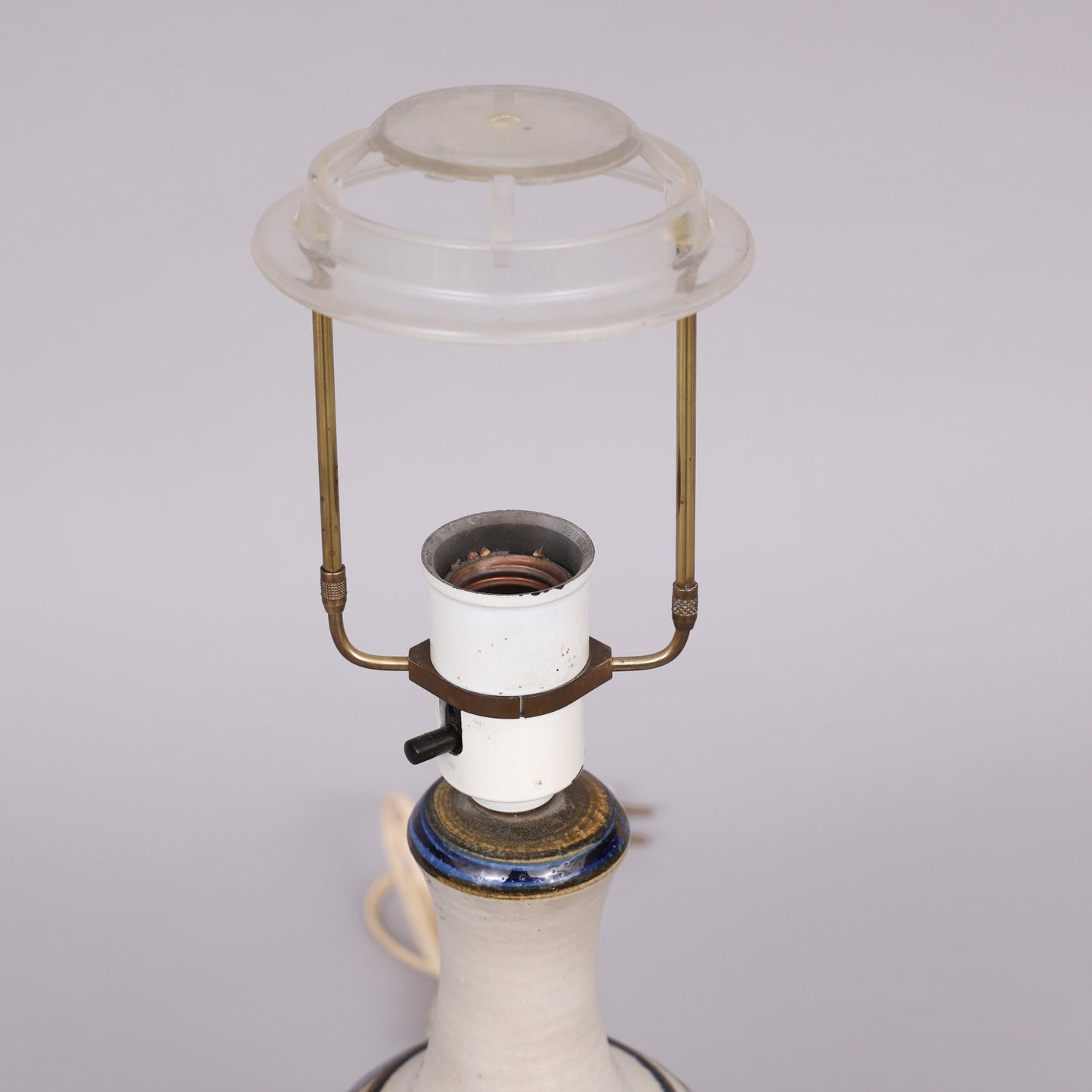 table lamp ceramic glazed hand made by Soholm Denmark 1960 stamped