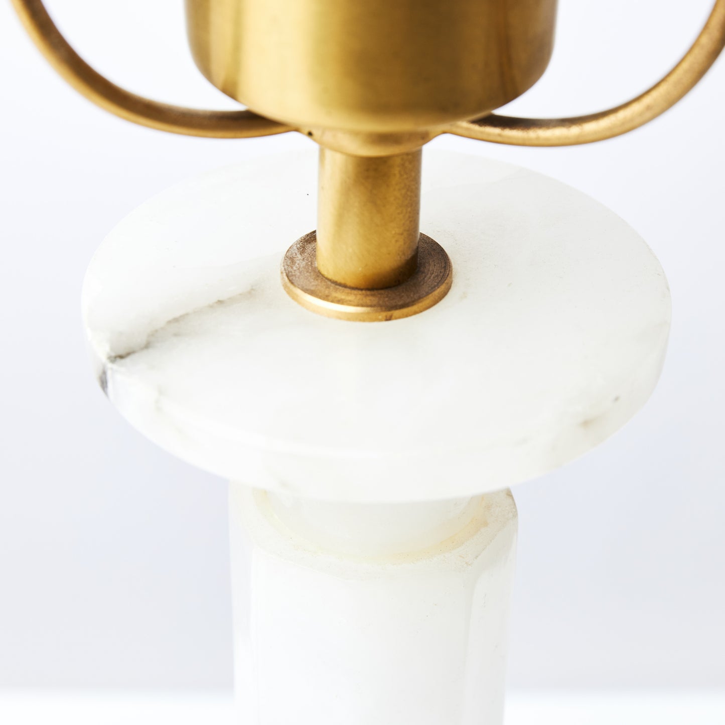 Pair Alabaster Table Lamp Anonymous France 1960