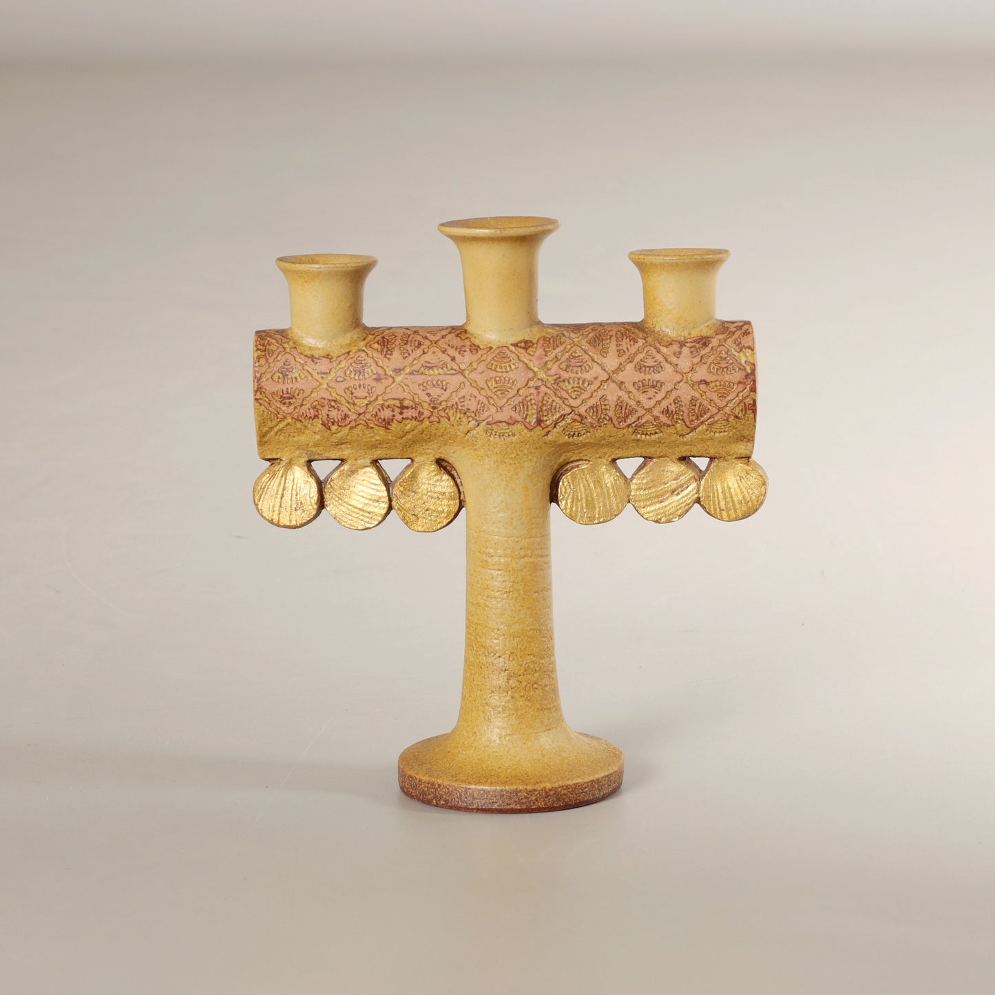 Candlestick by Lisa Larson 'Medallion' Gustavsberg Sweden 1960