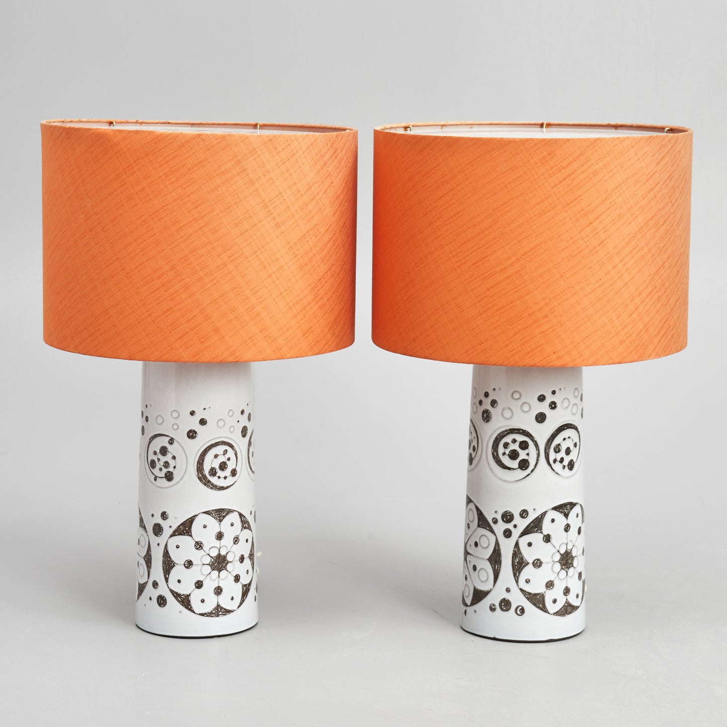 Pair of ceramic table lamps signed "Toreboda" Sweden 1960